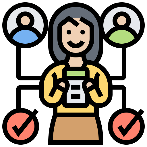 happy lady icon
